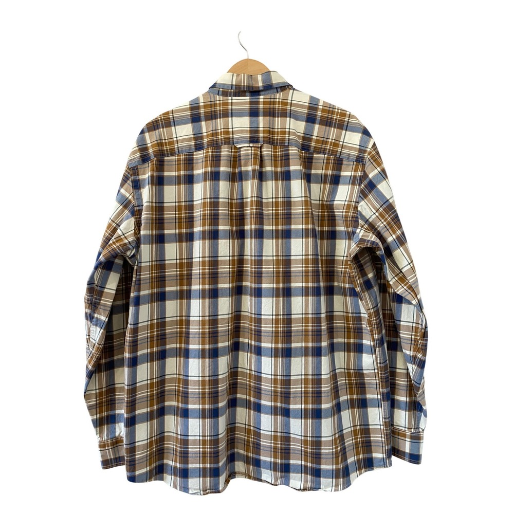 Orvis Signature Twill Button Up Mens Plaid Long Sleeve Classic Fit Shirt Size XL - Picture 2 of 5